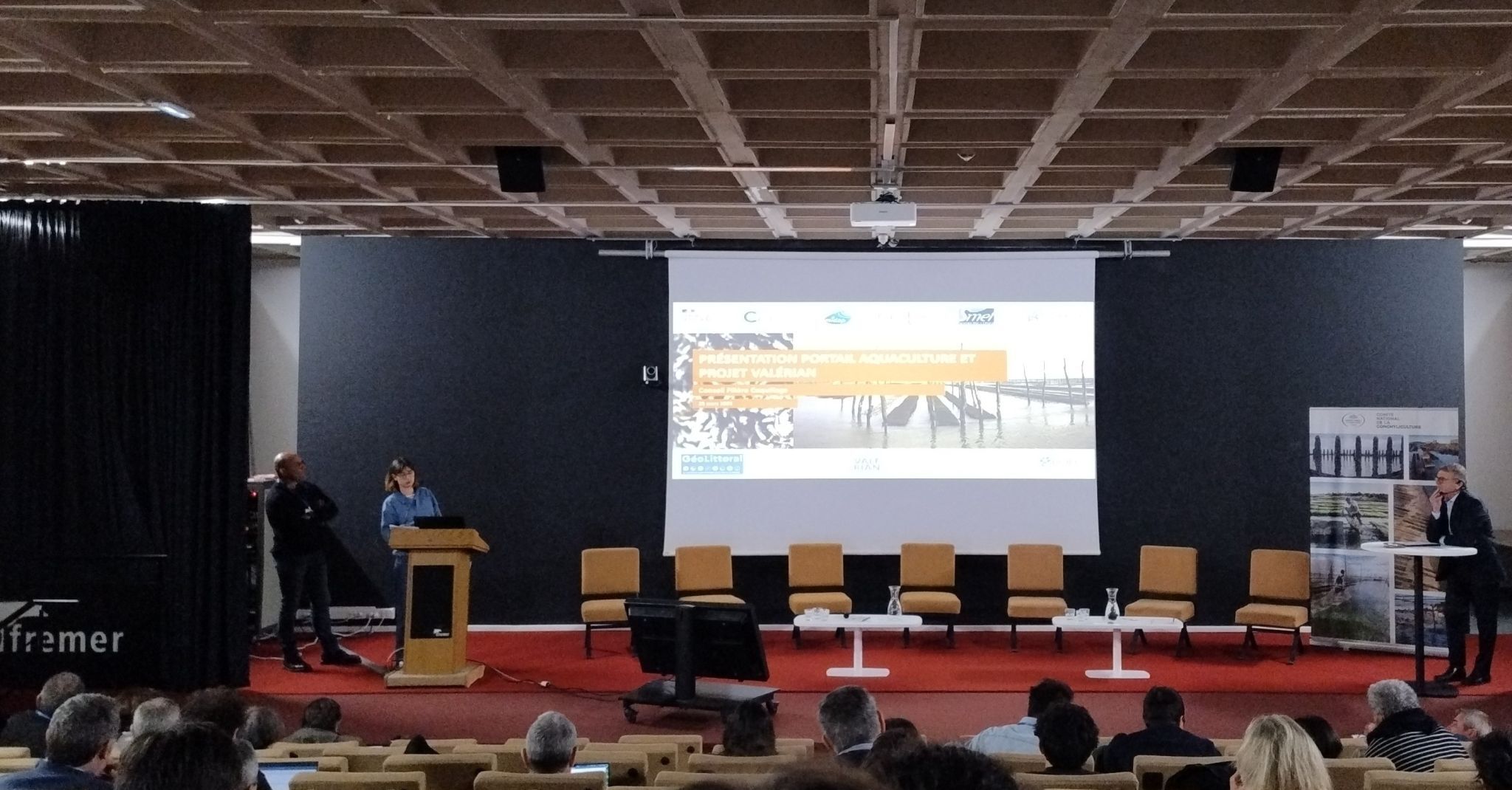 Photographie lors de la présentation au Conseil de Filière Coquillage (2025)