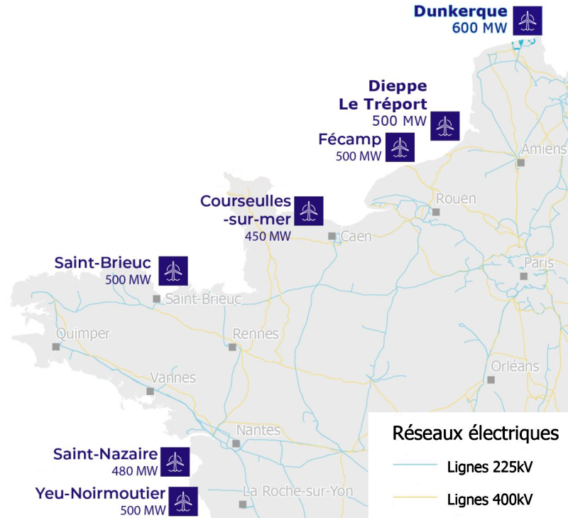 Localisaion des premiers projets