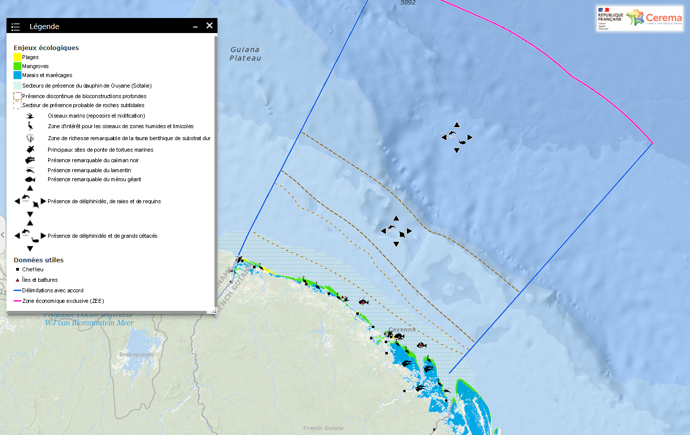 Présentation du bassin maritime de la Guyane